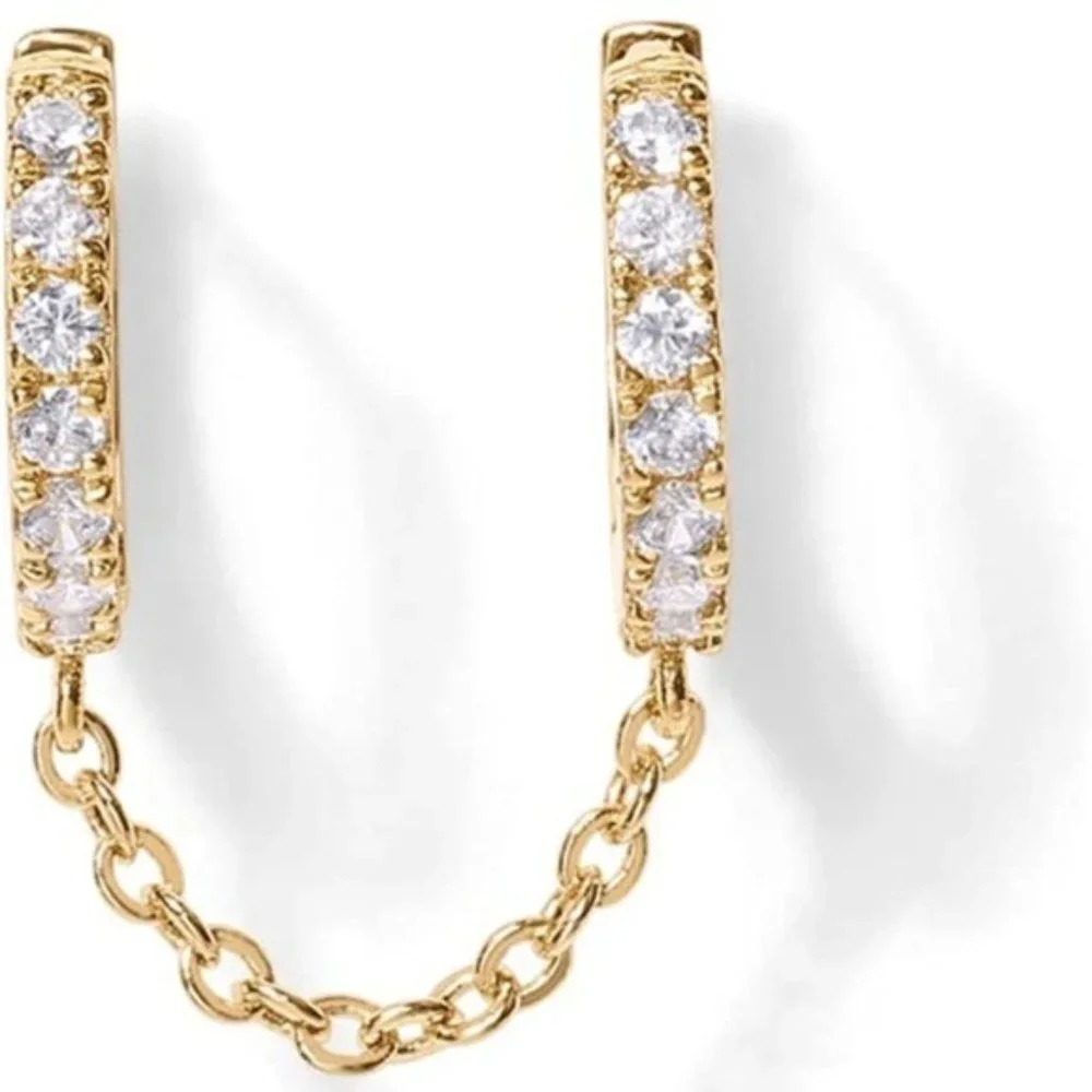 14K Gold Chain Earrings